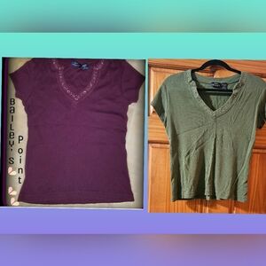 Two Bailey's Point juniors XL t-shirts